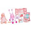 Bambola con suoni, culla e accessori - 30 cm
