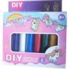 Set di colori per vetro con adesivi a tema unicorno