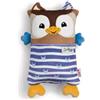 Nici Cosidoos: peluche dormiente e cuscino reversibile 2 in 1 - 20 x 30 cm, gufo