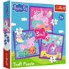 Trefl: Le avventure quotidiane di Peppa Pig 3 in 1 - puzzle da 20, 36, 50 pezzi