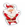 Cuscino sagomato con motivo di Babbo Natale, vellutato al tatto - 40 cm
