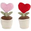 Portami a casa! Peluche a forma di fiore in vaso con cuori - 17 cm, vari modelli