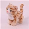 Gatto di peluche tigrato marrone - 18 cm