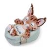 Nici: Peluche lince che dorme nel cestino - 12 cm