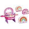 Mini coiffeuse giocattolo in valigia arcobaleno - portatile