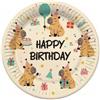 Buon compleanno! Piatti di carta con capibara - confezione da 6