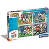 Clementoni Sonic, il riccio: puzzle 4 in 1