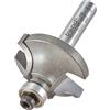 Trend Fresa Ovolo Guidata con 2 Cuscinetti, Raggio 7,9 mm, Gambo 1/4 | Con due cuscinetti, inserti TCT in carburo di tungsteno: Ø28 mm, profondità 12,7 mm, 46/93X1/4TC