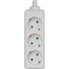 EMOS P0320 Multipresa a 3 vie SCHUKO senza cavo, con protezione bambini, per interno, multipresa di ricambio senza interruttore
