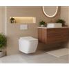 LANERI WC SOSPESO Serie New Edge - Vaso Rimless - Senza brida - Dimensioni Ridotte cm 51,5 - Coprivaso Soft-Close (Bianco Lucido)