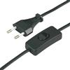 Rev Ritter 0505681555 - Cavo Euro H03VVH2-F con interruttore, 2 m, nero