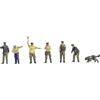 Noch N Figure Poliziotto Poliziotto, Set di figure uniformi verdi per modellismo ferroviario, figure stampate in 3D in scala 1:160 (N)