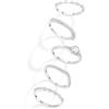 Macachii 5 Pezzi 12-22 Anello Argento Oro Donna Anello Fidanzamento Placcato Oro 14K con Zirconi Anelli Impilabili Eleganti Fedi Moda Promessa per Fidanzata Moglie Mamma