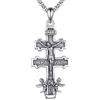 URONE Collana con croce Caravaca, in argento Sterling 925, con ciondolo a forma di croce con croce a forma di Gesù, per uomo e donna