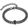 Grovjewfit Bracciale Foto Personalizzato con Proiezione per Uomo Donna Braccialetto con Immagine Nascosta nel Ciondolo Gioiello in Acciaio Titanio Regali per Coppie, Anniversari e San Valentino