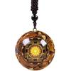 JINGERL Collana con ciondolo in orgonite occhio di tigre, collana Sri Yantra, geometria sacra, gioielli per yoga