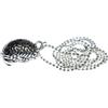 Miniblings Cervello Organo cerebrale Collana - Gioielli di Moda a Mano Ho Ciondolo Catena Lunghezza: 80cm - Anatomia Medicina Medico d'Argento
