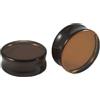 Homxi 2PCS 10mm Dilatatori Lobo Kit,00G Set Dilatatori Vetro Rotonda Set Dilatatore Orecchio Marrone