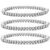 Mesnt Bracciale Acciaio Inox Donna, Bracciale di Perline Impilabili da 4/6/8/12 mm 16 cm Elastico in Acciaio per Donne