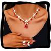 Fashband Set di gioielli da sposa con cristalli scintillanti, collana e orecchini, per feste e balli studenteschi, gioielli da donna