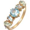 Elli Anelli Anello Elli PREMIUM Donne Classico con topazio, pietra di luna e ametista in argento sterlino 925 placcato oro