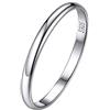 ChicSilver Anelli Donna 925 Argento Mirusa 7-27 con Confezione Regalo,Semplici-Anello Mignolo&3 Intrecciati Anello Argento