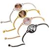NICEDREAM Braccialetto personalizzato con foto nascosta regolabile e attivabile a calore con incisione sul retro braccialetti commemorativi con testo personalizzato-Regalo di Natale per donne, famiglia e coppie