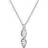 EVER FAITH Collana Argento 925,EVER FAITH D Collana per donne / 925 Argento/Pendente Doppio Elica/Simbolo biologico Gioielli/Molecola di biologia Catena 18
