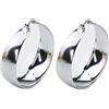 Mesnt Orecchini Uomo Donna, Orecchini Acciaio Inox Orecchini a Cerchio largo Orecchini Cerchio per Uomo Donna, Oro/Argento, 30mm/40mm/50mm
