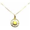 PEGASO GIOIELLI Collana Veneta Donna Oro Giallo 18kt Raggi di Sole Cerchio | 750, Catenina con Pendente