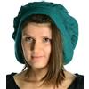 HEMAD Bonnet Medievale delle Donne - con Piastra - Puro Cotone - Bianco, Beige, Nero, Blu, Marrone, Verde, Rouge