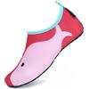 SAGUARO Scarpe da Scogli Bambino Bambina Scarpe Mare Bambini Scarpette Scogli Ragazze Ragazzi Antiscivolo Leggere Scarpette Mare per Immersione Nuoto Stile:5 Rosso, Gr.22/23 EU