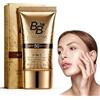 HOUSN BB Cream Viso SPF 50,Crema Colorata Naturale Con Bava Di Lumaca,Alta Coprenza E Idratazione 24h,Effetto Anti-Lucidità,Fondotinta Compatto Con Protezione Solare,40g,01# Naturale