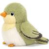 shownicer Peluche a forma di uccello, pratico e morbido, accessorio per la casa, decorazione da scrivania e da collezione, regalo per bambini, adulti e amici (cantante di foglie verdi marroni e verdi