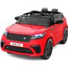 Garvee Auto Elettrica Land Rover Bambini 2 Posti Rosso | Telecomando 2,4G, Funzione Dondolo, Gancio Di Traino, MP3, Bluetooth E Sospensioni A 4 Ruote