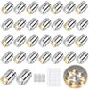DIELOVEHUA 30 Pezzi Mini Luci LED, Mini Luce LED con Batteria di Ricambio, Lucine LED Decorative, per Vetrine, Case delle Bambole, Decorazioni per Feste, Matrimoni, Bianco + Bianco Caldo