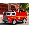 Indalchess Camion dei pompieri da 12 Volt, 2 posti, telecomando RC per genitori
