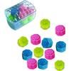 Generic Gongi generico Gongi Jack Stone Pebbles Set 12pcs Stone Catching Game con la scatola di archiviazione Coordinamento Eye Coordination Allenamento Gagghi Set for i giochi da festa da tavolo