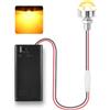 KATELUO Luci a LED in Miniatura per Case Delle Bambole, Mini Luci LED a Batteria | Mini Luce a LED con Supporto per Batteria, Micro Luci LED per Modellismo, Case Delle Bambole, Scene in Miniatura, Vetrine