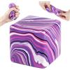 Gigquake Cube Squishy Fidget Toys, giocattolo da schiacciare con faccine intercambiabili di cane, palla antistress per adulti e bambini, per alleviare lo stress, alleviare l'ansia, giocattolo antistress