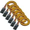 VUNIVERSUM Mr SteckModellbau® - Cavo servo, 6 pezzi, 30 cm, connettori compatibili con JR Graupner 3 mm, stagnati 300 mm, 26 AWG 3 pin, spina Mr. Plug, modellbau®