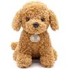 Neptuiby Cane di pezza, peluche carino barboncino realistico, marrone chiaro | Forma realistica del cane dell'orsacchiotto, imbottitura morbida in peluche, ideale per il gioco, l'arredamento, i regali