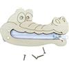 Sharplace Busy Board - Accessori fai da te per apprendimento materiale, gioco con cerniera, giocattolo sensoriale in legno per aeroplano prescolare, giocattolo per bambini e bambini, coccodrillo