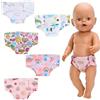 Miunana 5pcs Baby Doll Accessori Pannolini Bambola Vestiti Pannolini per Bambole Baby Bambole Decorazione Pannolini per Bambole Regolabile in Tessuto per Bambola Da 14 pollici/36 cm (No Bambole)