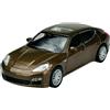 Generisch Welly Modello Auto Compatibile con Porsche Panamera S Marrone 1° generazione 2009-2016 ca 1/34-1/39 Metal Model Auto Die Cast 43826