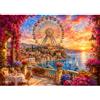 Yunlus Puzzle da 1000 pezzi per adulti Impossible 71,1 x 50,8 cm | Puzzle difficile difficile impegnativo 1000pc puzzle città mare ruota panoramica tramonto fiore porto puzzle 1000 pezzi