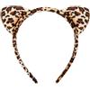 FrostyFlair Leoparden Ohren, Cerchietto con Orecchie da Leopardo & Cerchietto con Orecchie da Gatto, Cerchietto Leopardo per Donne Halloween Festa e Cosplay