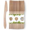 BIOZOYG Legno monouso | Coltello di legno posate monouso bio set da tavola monouso legno posate usa e getta coltello di legno set tavola monouso posate coltello lubrificante