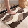 BLESWIN Tappeto Scendi Doccia Antiscivolo, Tappeto Bagno Grande, 40x60cm Marrone | Tappeto Bagno Assorbente, Lavabile in Lavatrice, Microfibra Soffice, Asciugatura Rapida, Retro in TPR, Per Bagno e Salotto