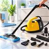 081 Store - Pulitore a Vapore 2500W, Serbatoio da 1,5L, 16 Accessori, Pulitore a Vapore Portatile ad Alta Pressione con Vapore Regolabile per Pavimenti, Divani, Materassi, Vetri, Fughe, Bagno e Cucina